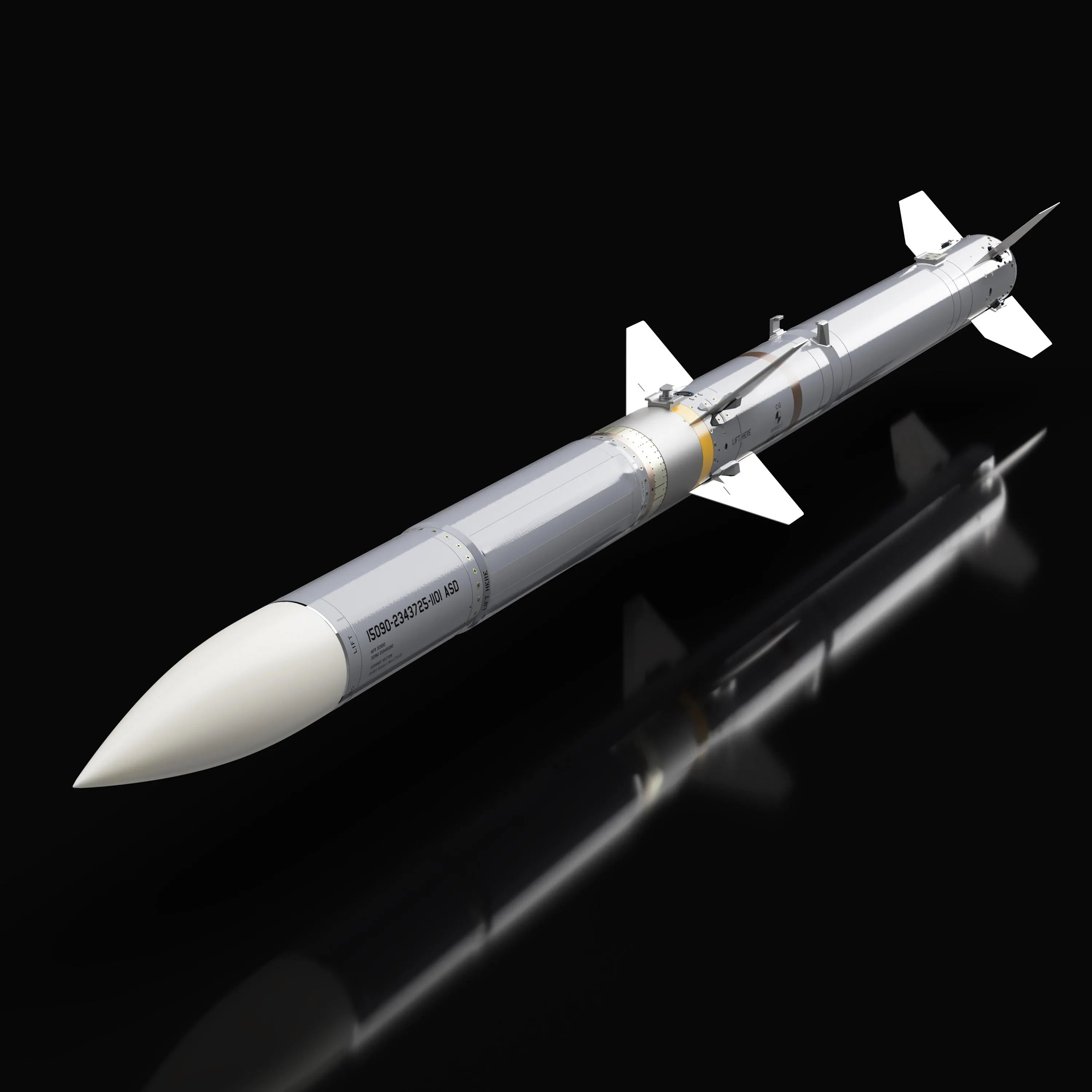 AIM-120C/D AMRAAM Missile Inert Replica 1:1 Size (Scalable)