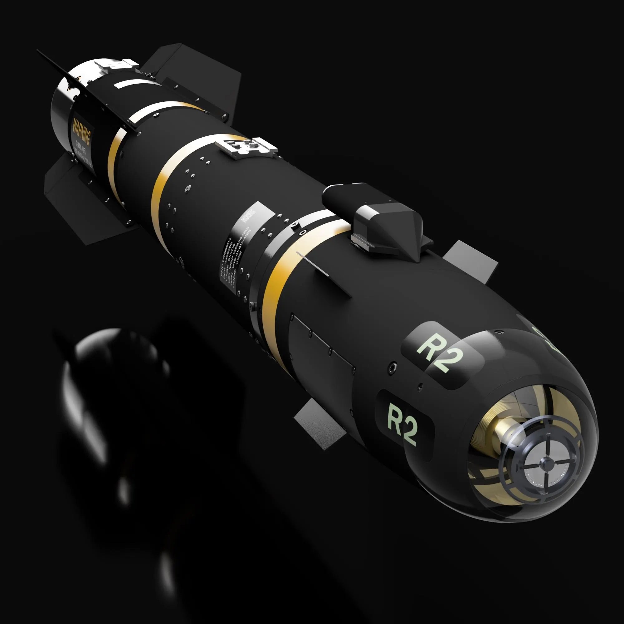 AGM-114R Hellfire Missile Inert Replica 1:1 Size (Scalable)