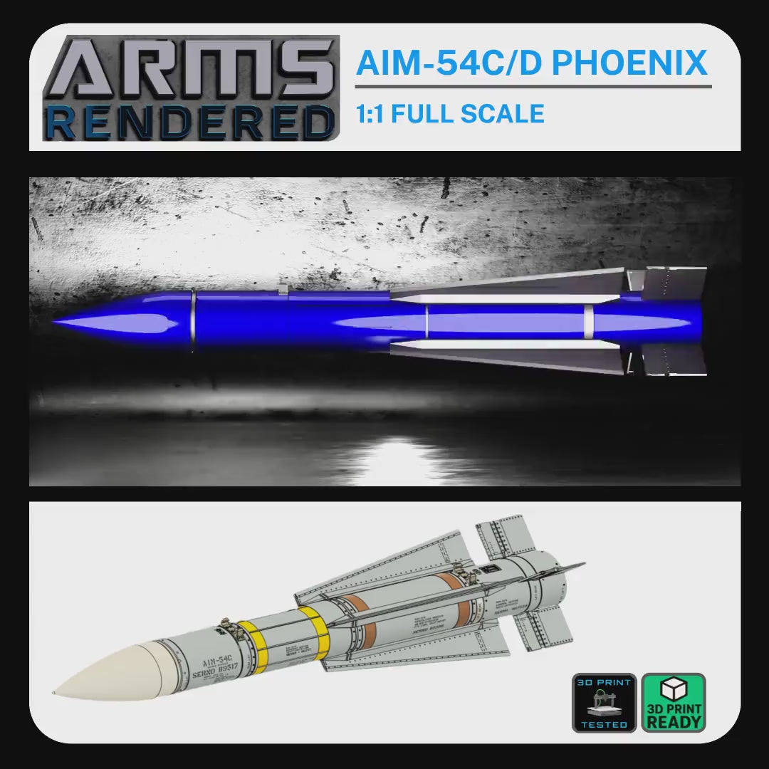 AIM-54C Missile Inert Replica 1:1 Size (Scalable)