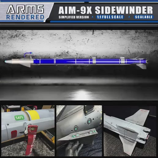 AIM 9X Missile Inert Replica 1:1 Size (Scalable)