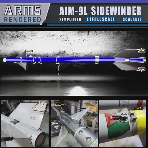 AIM 9L Missile Inert Replica 1:1 Size (Scalable)